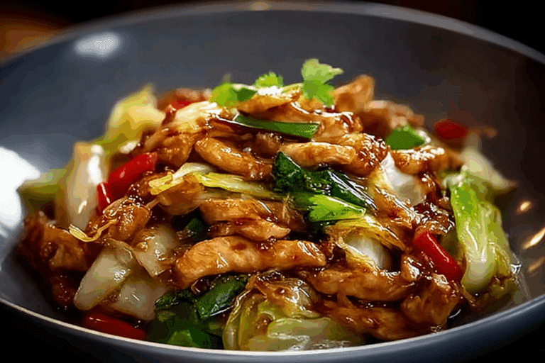 Chinese Chicken Cabbage Stir-Fry