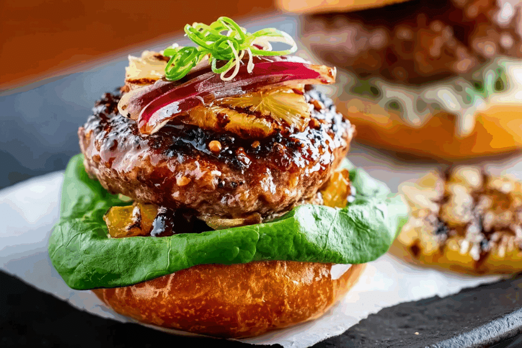 Hawaiian Teriyaki Burgers