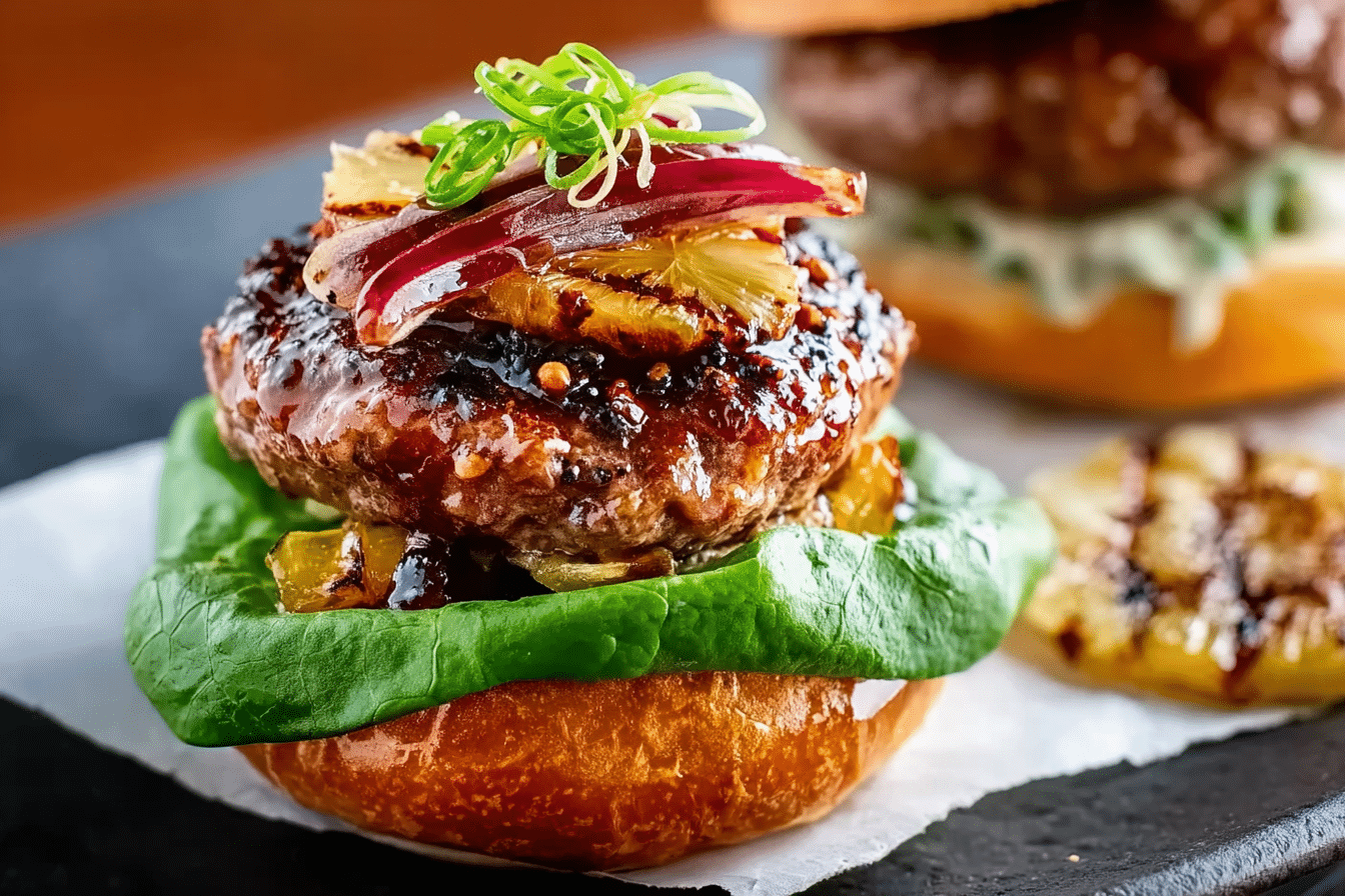 Hawaiian Teriyaki Burgers