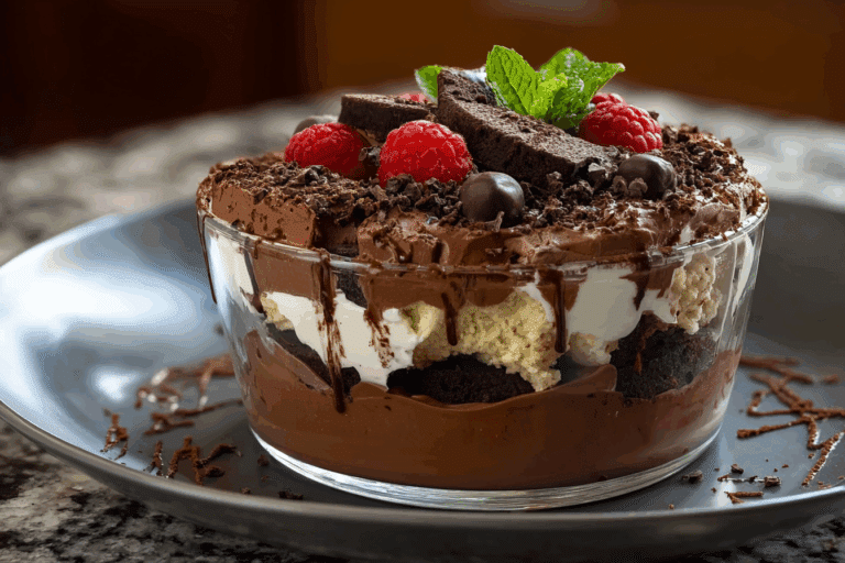 Chocolate Brownie Mousse Trifle