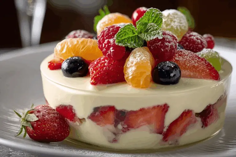 Creamy Fruit Custard Trifle