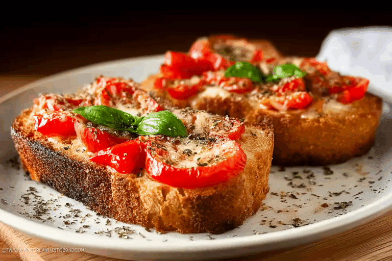 Tomato Basil Garlic Bread
