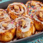 Sugar Cookie Stuffed Cinnamon Rolls