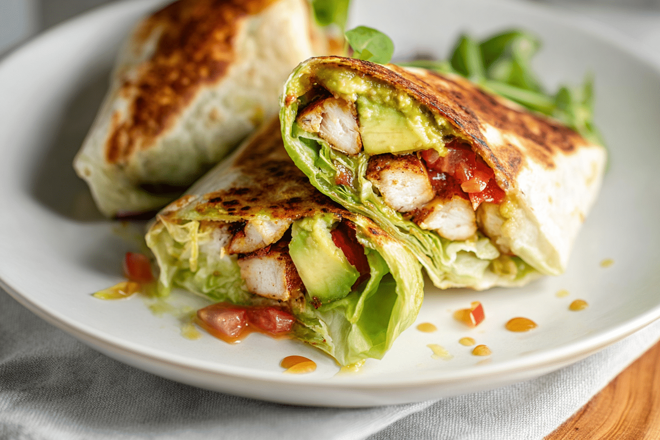 Grilled Avocado Chicken Wraps