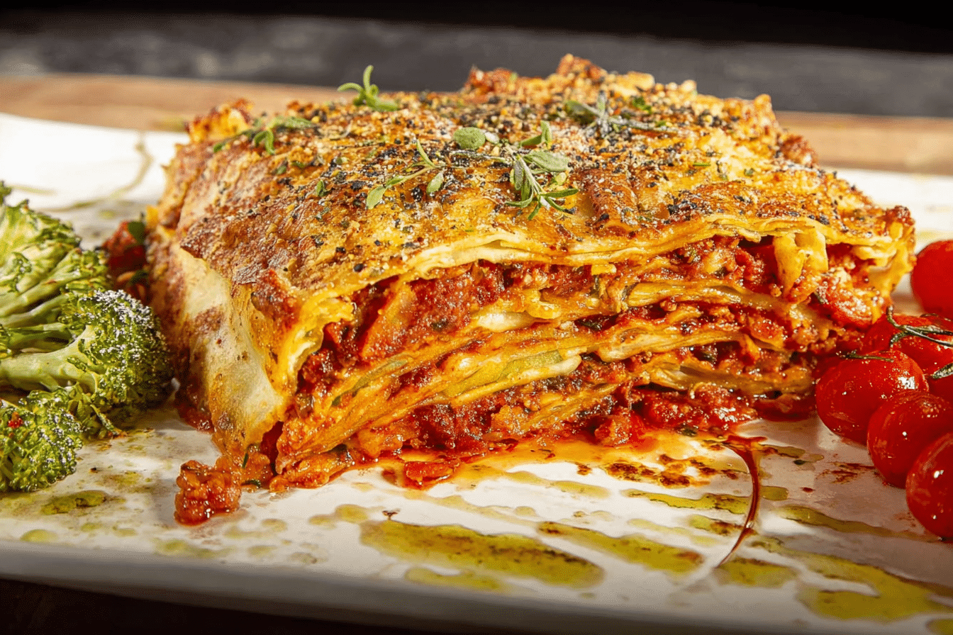 Lasagna Wellington (Lasagna Stuffed Pizza Crust)