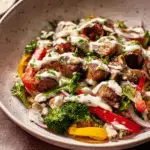 Sausage and Veggie Bowls with Easy Mustard Sauce