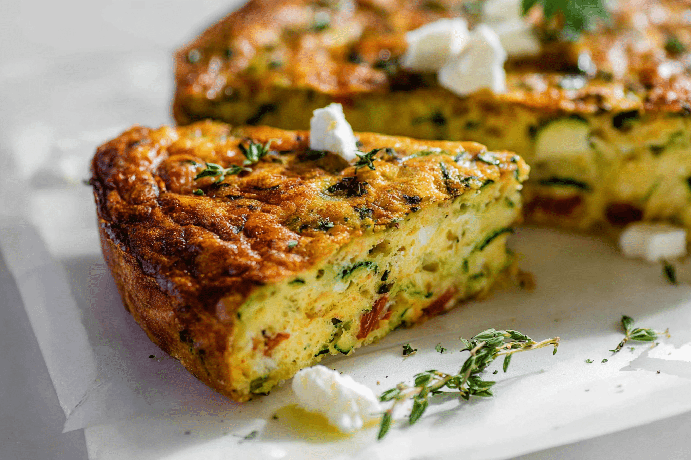 Crustless Zucchini Pie With Feta (Gluten-Free)