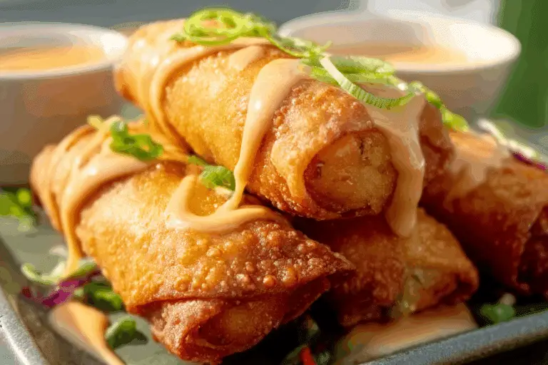 Crispy Crab Rangoon Egg Rolls