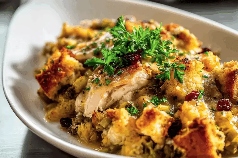 Easy Chicken and Stuffing Casserole