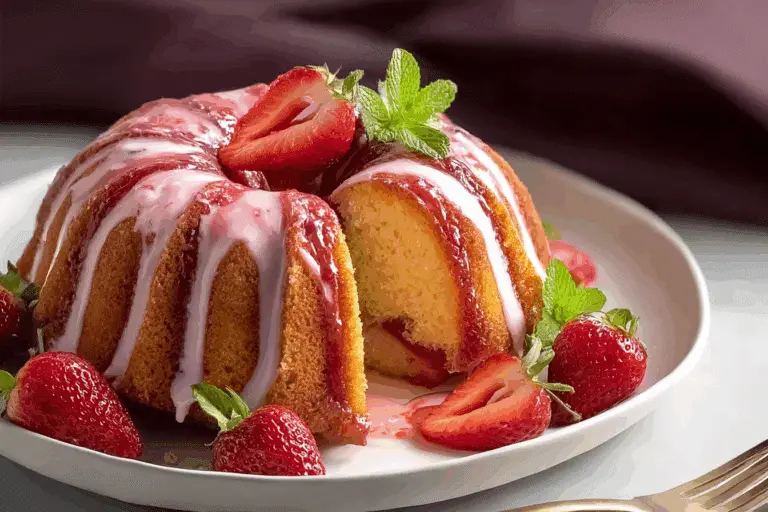 Strawberry Cream Cheese Pound Cake