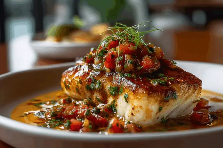 RED SNAPPER WITH CREAMY CREOLE SAUCE