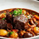 Classic French Beef Bourguignon in Red Wine Sauce