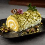Pistachio Almond Swiss Roll – Swirls of Nutty Cream Delight