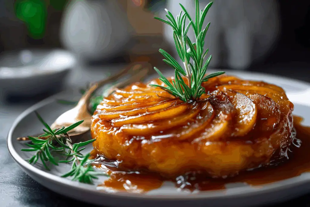 Apple Tarte Tatin with Rosemary-Infused Caramel