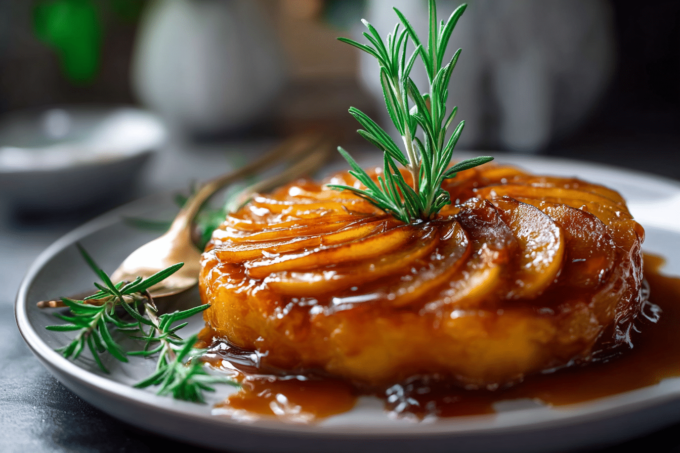 Apple Tarte Tatin with Rosemary-Infused Caramel