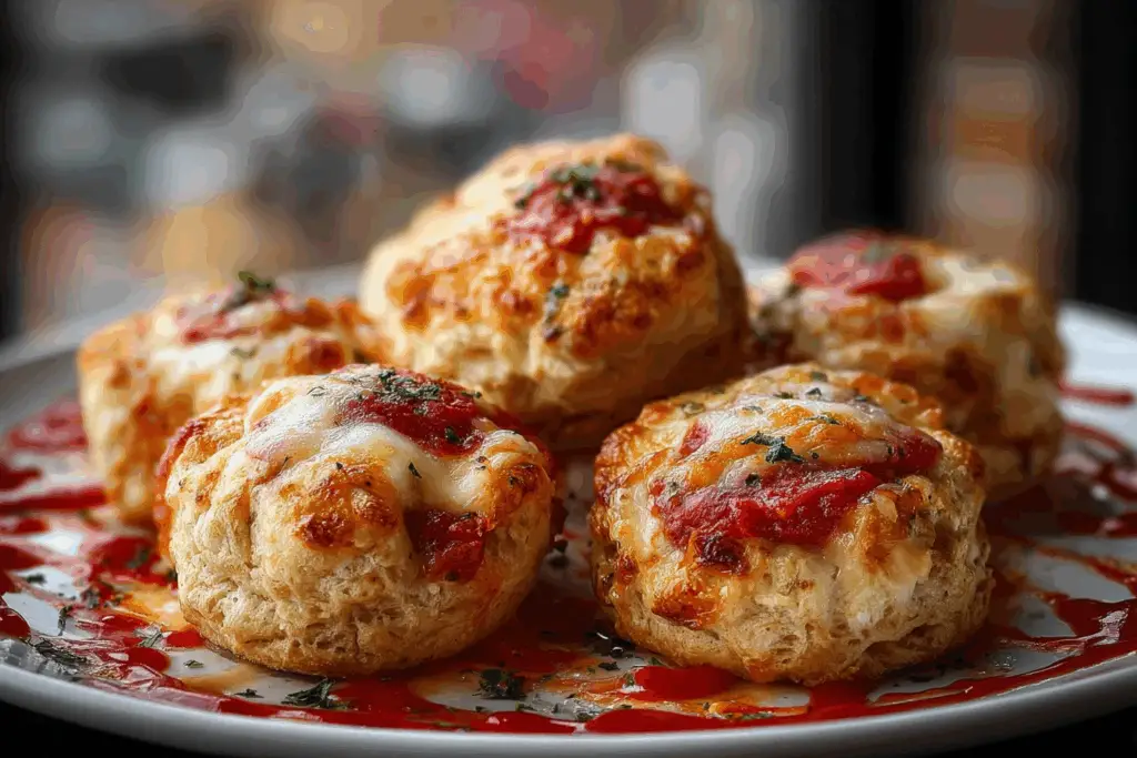 Cheesy Pizza Biscuit Bombs