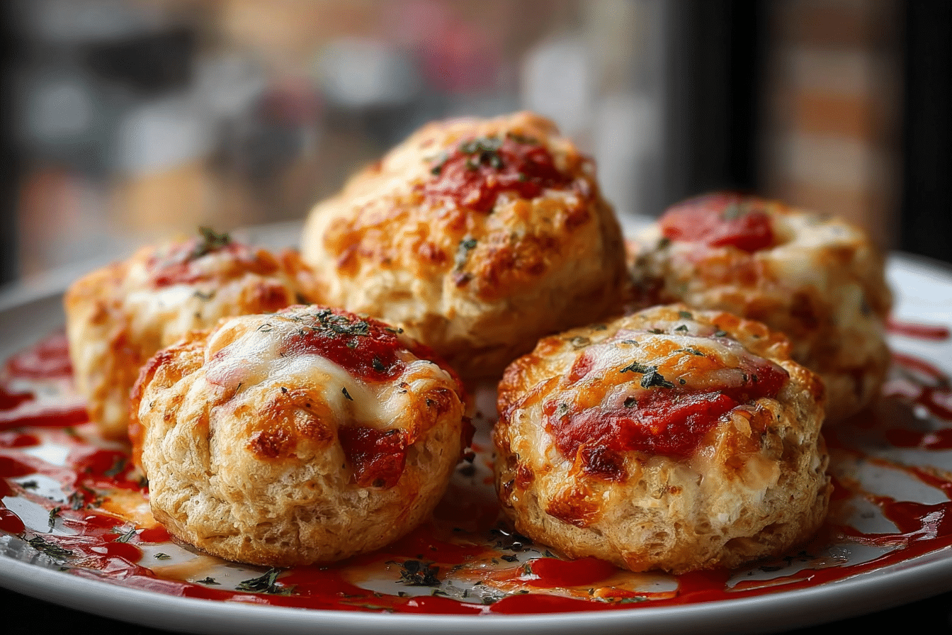 Cheesy Pizza Biscuit Bombs