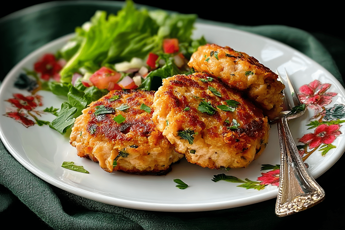 Low-Calorie Cheesy Chicken Patties (Weight Watchers Friendly)