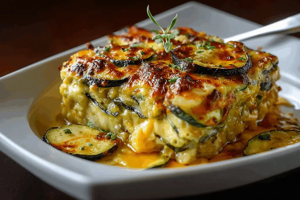 CHEESY ZUCCHINI CASSEROLE