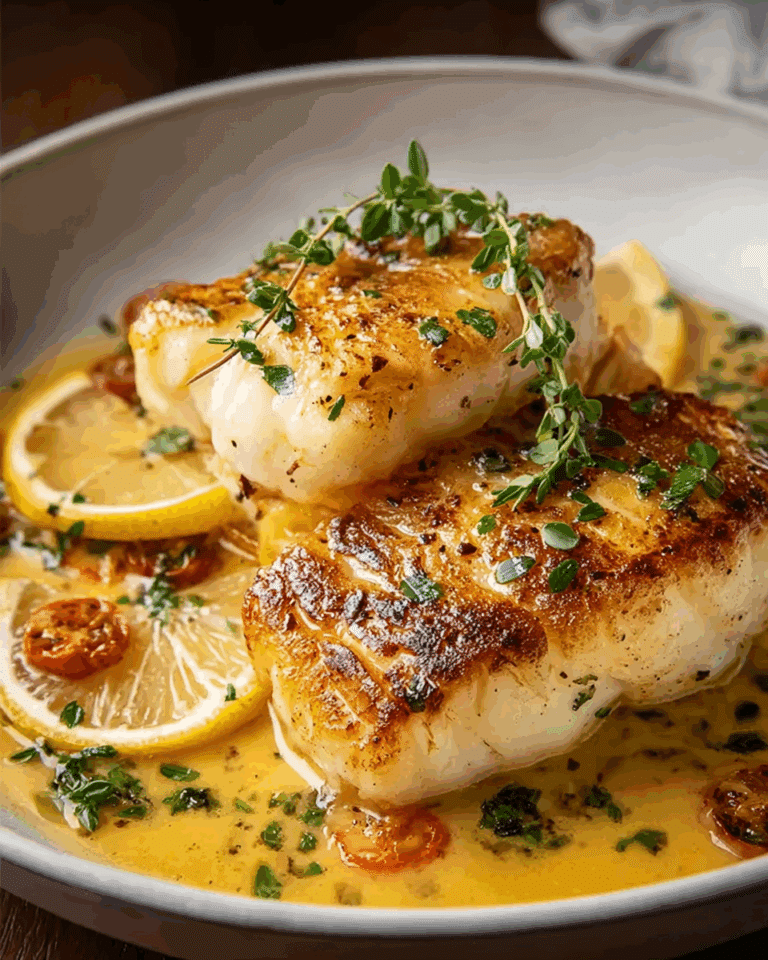 Pan-Seared Cod with Lemon Butter Sauce - Cookandvibes