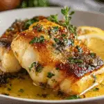 Pan-Seared Cod with Lemon Butter Sauce