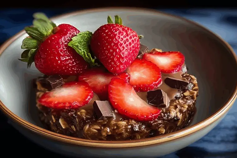 Chocolate-Strawberry Baked Oats