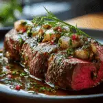 SUCCULENT HERB BUTTER BEEF TENDERLOIN ROAST