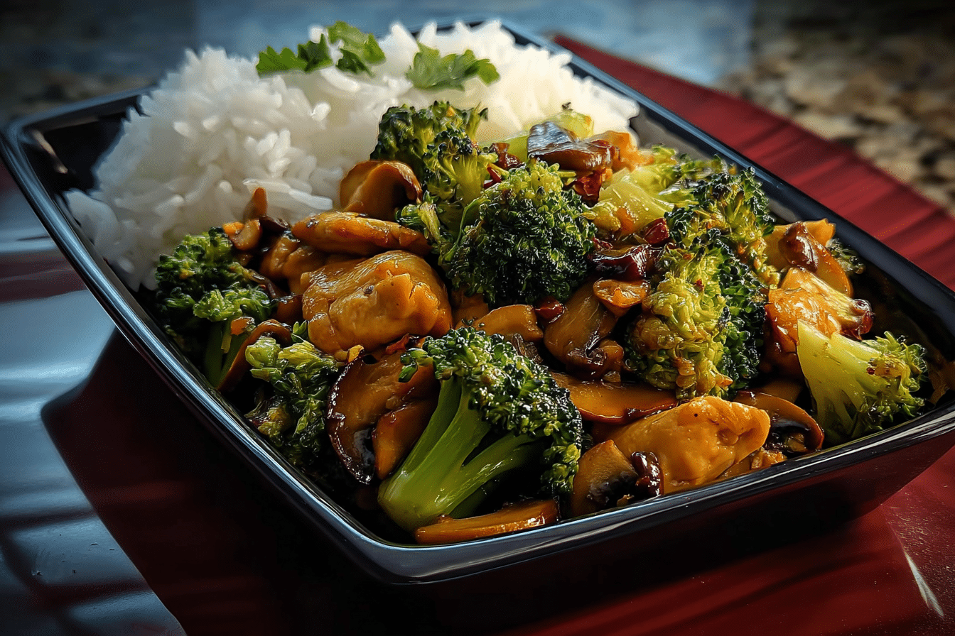 Garlic Chicken Stir-Fry with Broccoli & Mushrooms