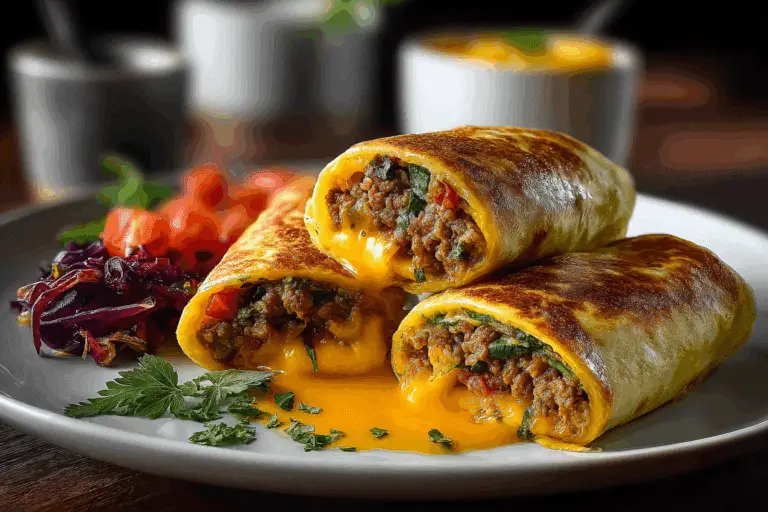 SAUSAGE, EGG & CHEESE BREAKFAST ROLL-UPS