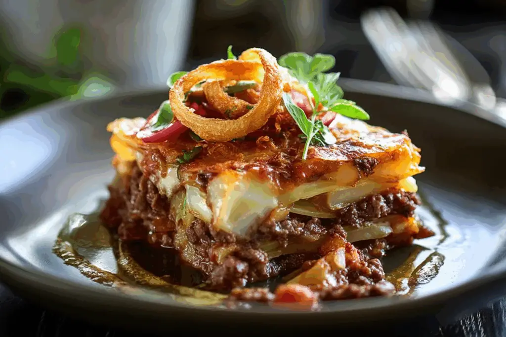 Hobo Layered Beef & Potato Casserole