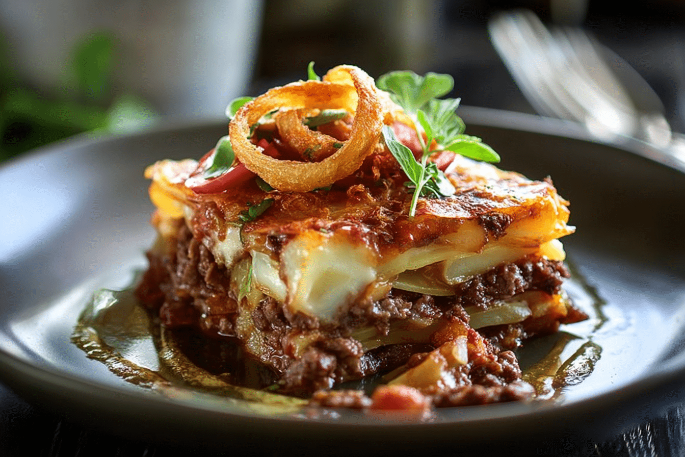 Hobo Layered Beef & Potato Casserole