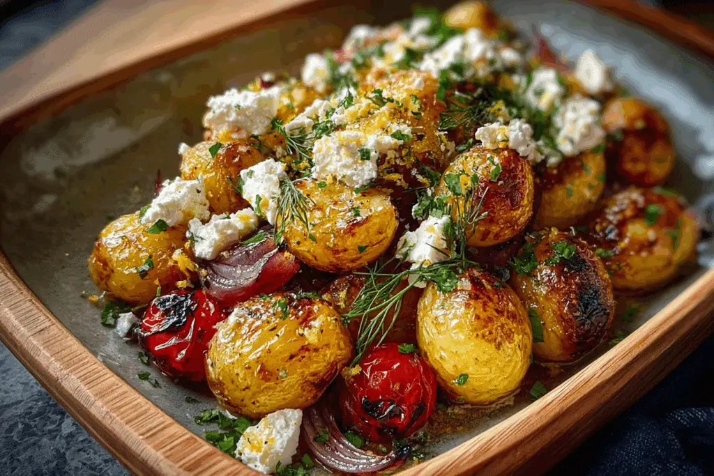 Greek Roast Potatoes With Lemon And Feta