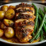 Epic One-Pan Garlic Herb Chicken with Crispy Potatoes & Green Beans