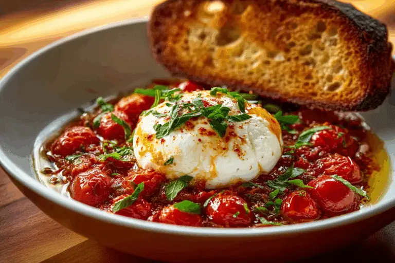 Hot Honey Tomato Burrata Dip