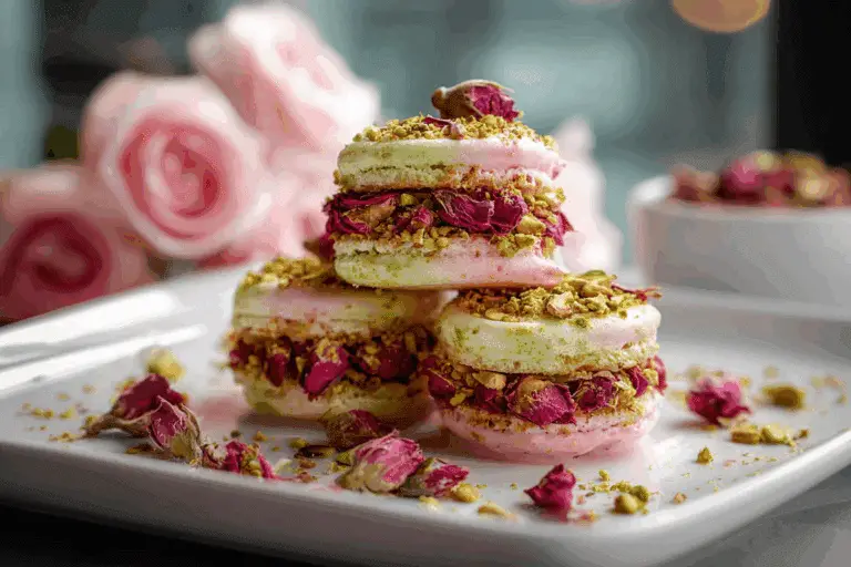 Persian Pistachio Rose Cloud Sandwiches
