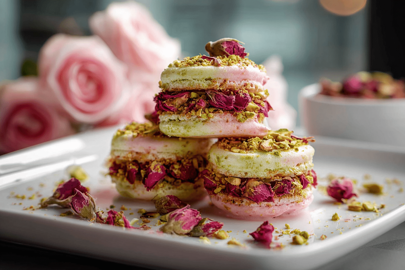 Persian Pistachio Rose Cloud Sandwiches