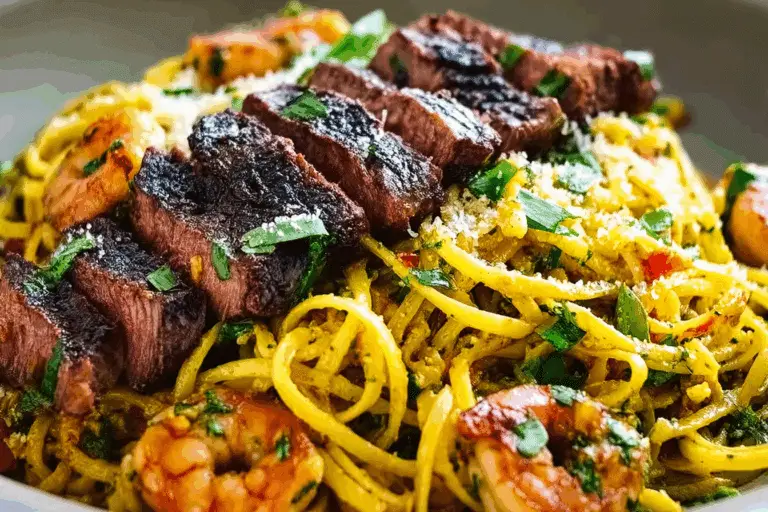 Surf & Turf Garlic Noodles
