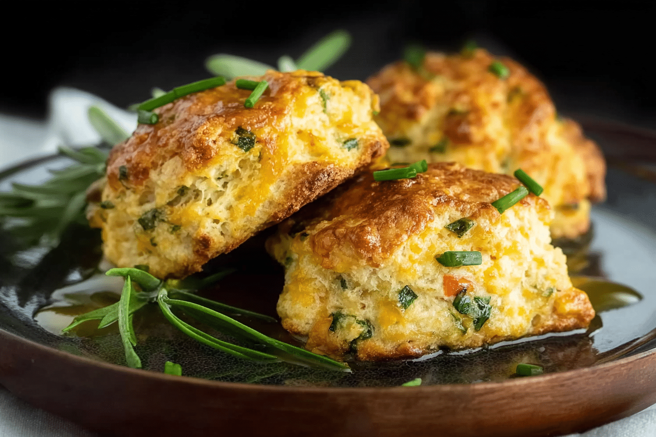 Double Cheese and Chive Scones