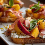 Cheesy Burrata Crostini with Prosciutto and Peaches: The Ultimate Summer Bite