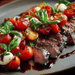 Balsamic Grilled Flank Steak Caprese