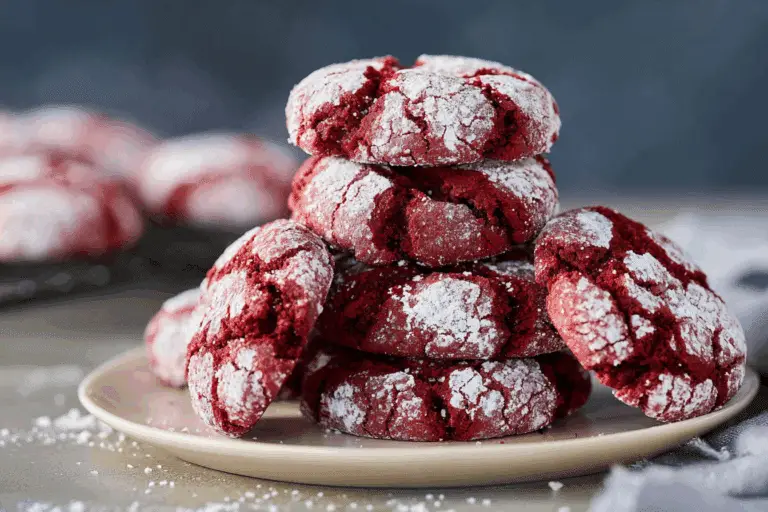 Red Velvet Cake Mix Crinkle Cookies