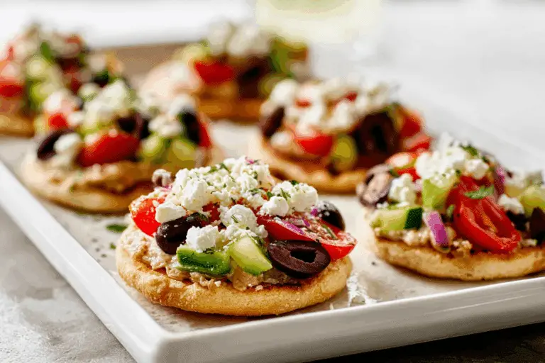 Mini Greek Pita Pizza Appetizers