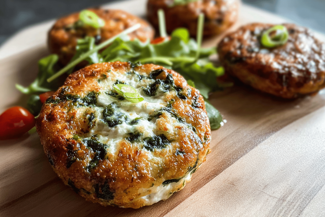 Spinach Cottage Cheese Flagels