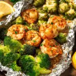 Baked Shrimp and Broccoli Foil Packs