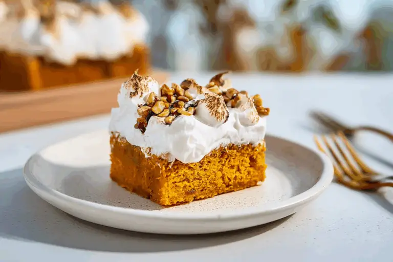 Sweet Potato Sheet Cake with Marshmallow Frosting