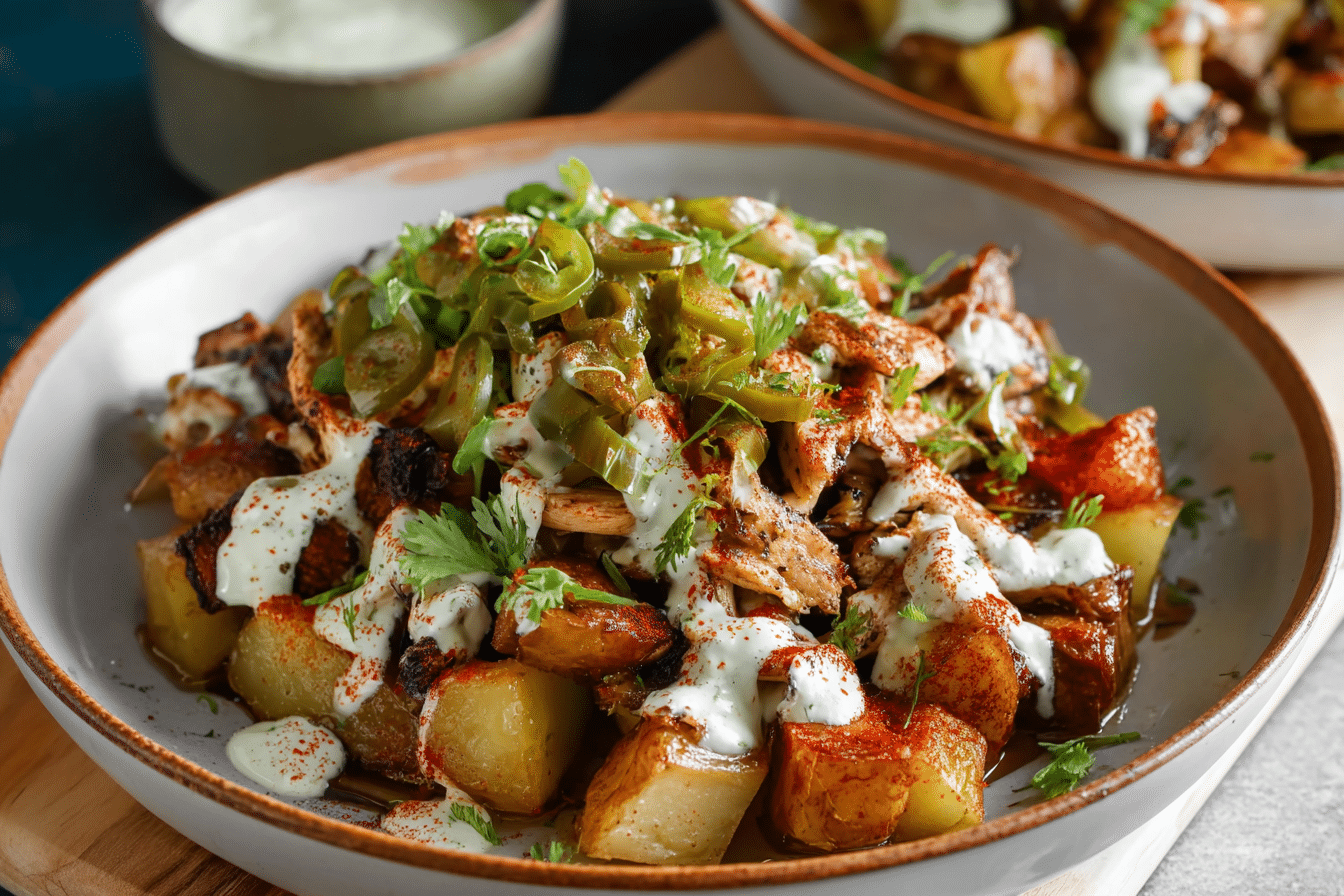 Chicken Shawarma Potato Bowls