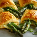 Cheese & Asparagus Puff Pastry Parcels