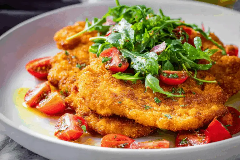 Chicken Milanese with Fresh Arugula Salad