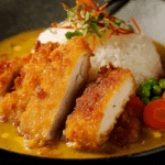 Japanese-inspired katsu curry with crispy chicken cutlets