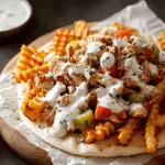 Chicken Shawarma with Garlic Sauce and Fries